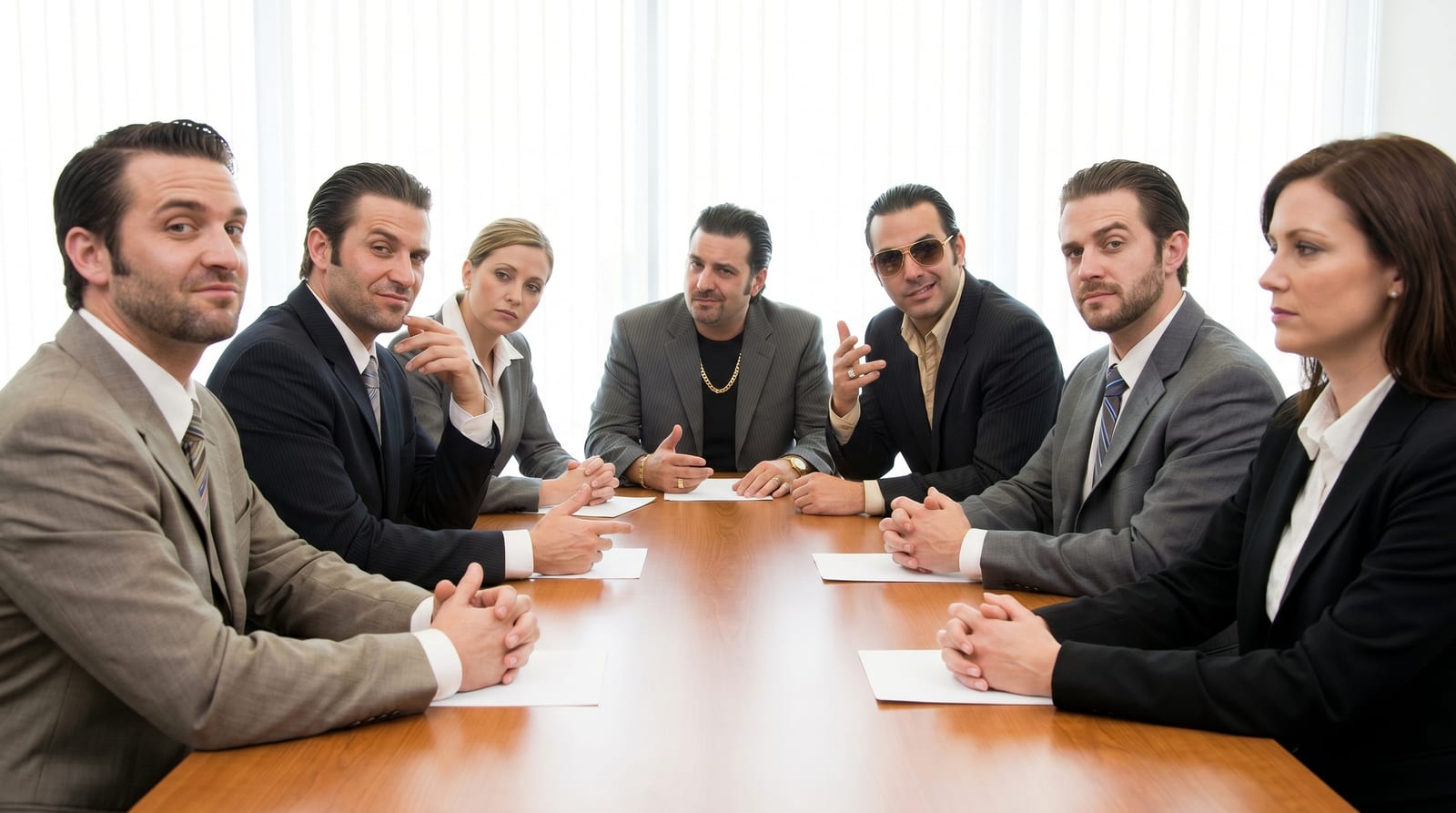 The Board of Directors of The Scumbag Foundation convened in the Newport offices.